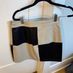 Le Lis Black and Cream Contrast Skirt